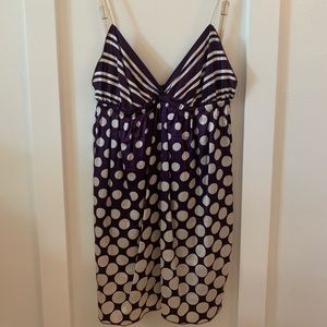 Purple silk top by A Common Thread